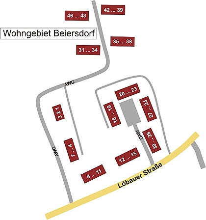 Karte Wohngebiet Beiersdorf